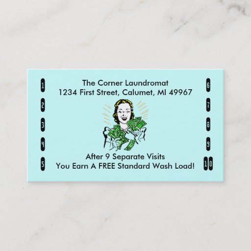 Customizable Retro Business Punch Cards Any business happy shop Business Card Template