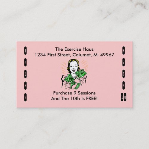 Retro Business Punch Cards Any business happy shop Business Card