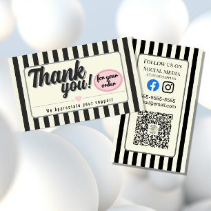 Retro Business Thank You Card Vintage Style