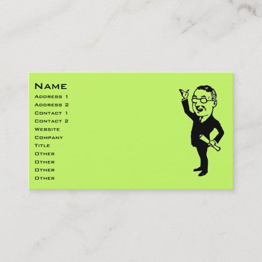 Customizable Retro Businessman Business Cards