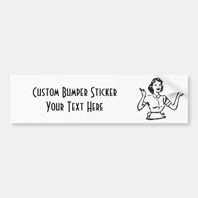 Retro Busy Housewife Bumper Sticker (Front)
