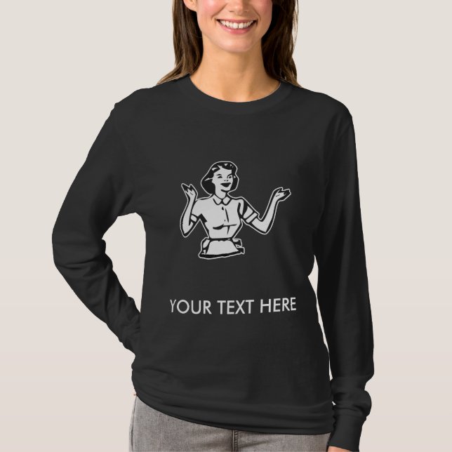 Retro Busy Housewife T-Shirt (Front)