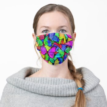 Retro Butterflies Adult Cloth Face Mask by FuzzyCozy at Zazzle