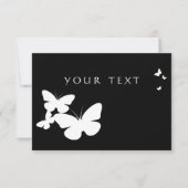 retro butterflies : black and white (Front)