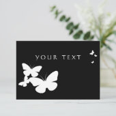 retro butterflies : black and white (Standing Front)