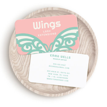 Retro Butterfly Beauty Business Card by sm_business_cards at Zazzle