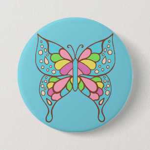 Retro Butterfly Button
