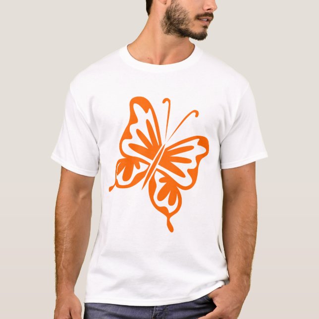 Retro Butterfly - Orange T-Shirt (Front)