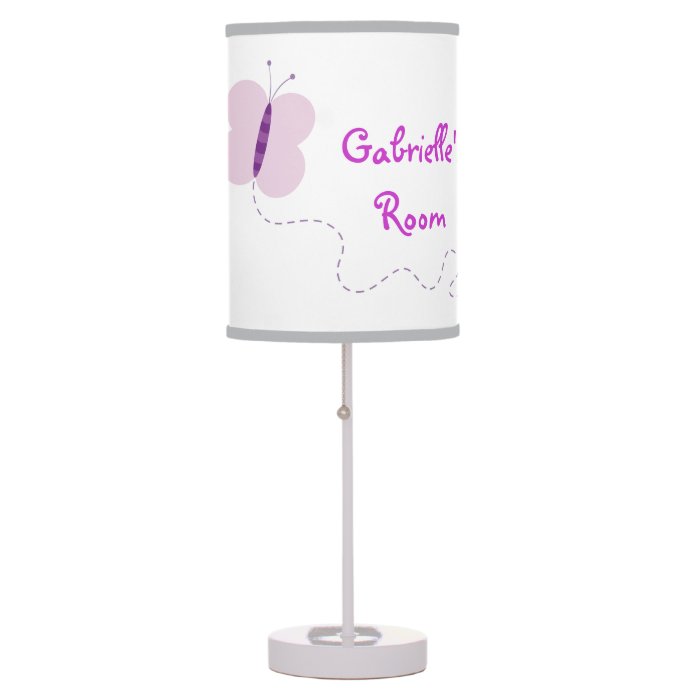 Retro Butterfly Personalized Girly Custom Lamp Zazzle