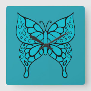 Retro Butterfly Wall Clock