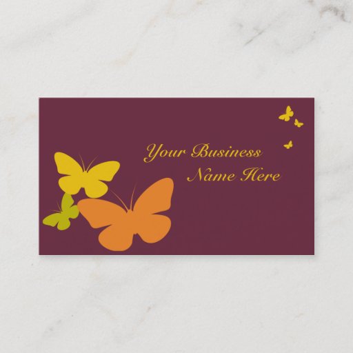 Customizable retro butterspies business card
