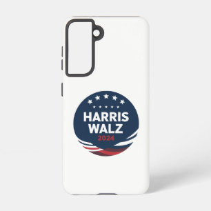 Retro Button Election for Democrats Harris Waltz  Samsung Galaxy S21 Case
