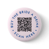 Retro Buy the Bride a Drink Bachelorette Party QR  Button