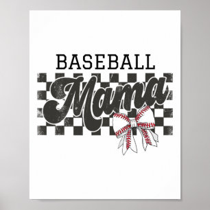 Retro Bysebyll Mama Checkered Bysebyll For Mom Mot Poster