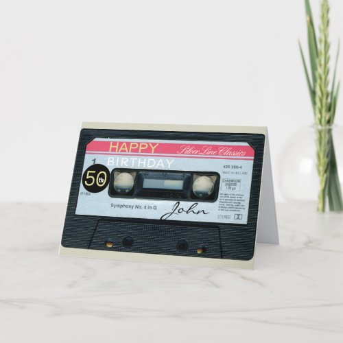 Retro C Audiotape 50th birthday recto_verso Name C Card