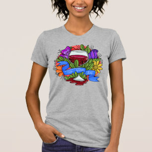 Retro Cabernet Franc Day, floral arsty wine T-Shirt