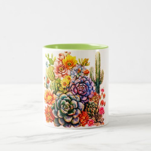 Retro Cactus and Succulent Lover Coffee Mug 