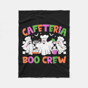 Retro Cafeteria Boo Crew Cafeteria Worker Fleece Blanket