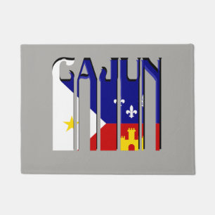 Retro Cajun Acadiana Flag Louisiana Door Mat