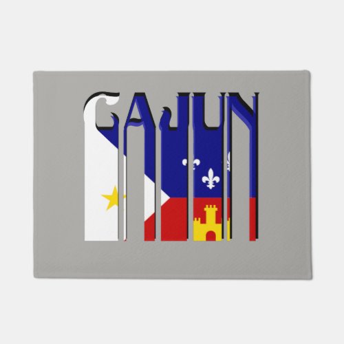 Retro Cajun Acadiana Flag Louisiana Door Mat