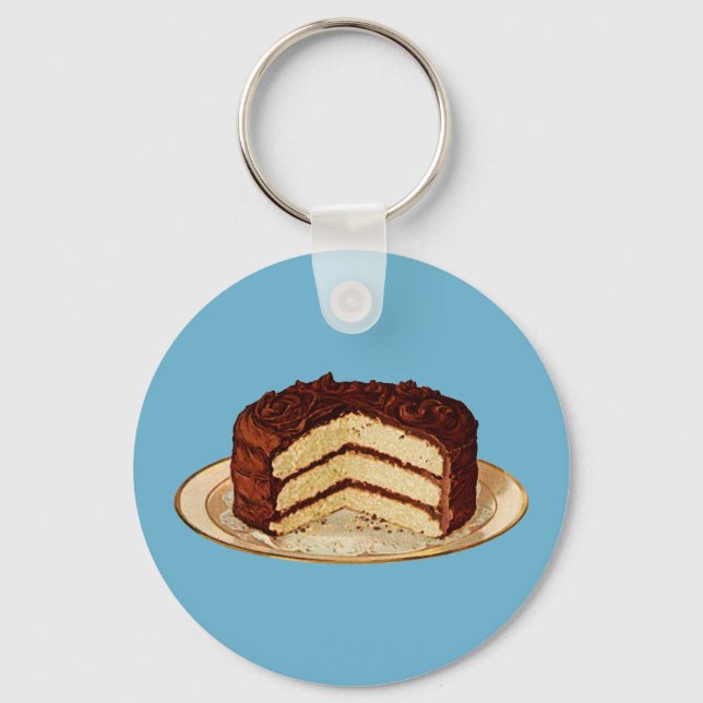 Retro Cake Keychain (Front)