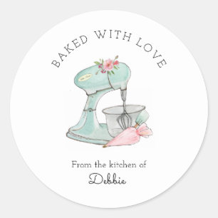 Retro Cake mixer Classic Round Sticker