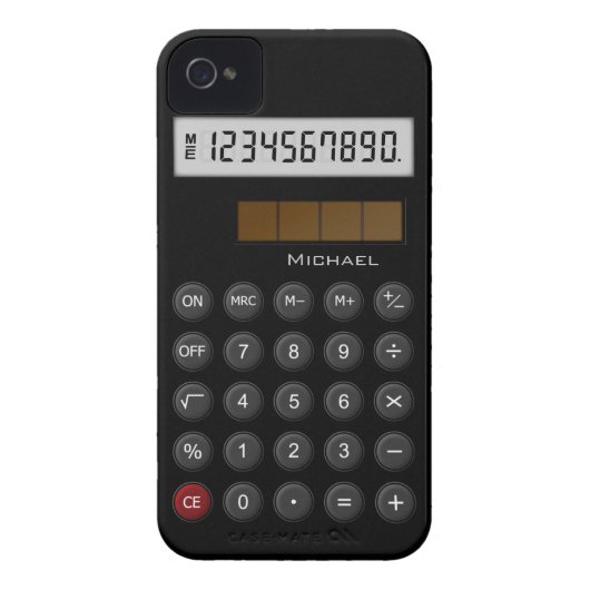 Retro Calculator Case-Mate iPhone Case (Back)