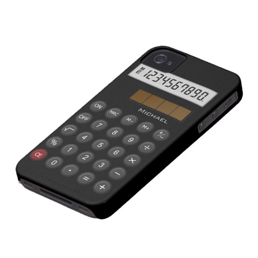 Retro Calculator Case-Mate iPhone Case (Bottom)