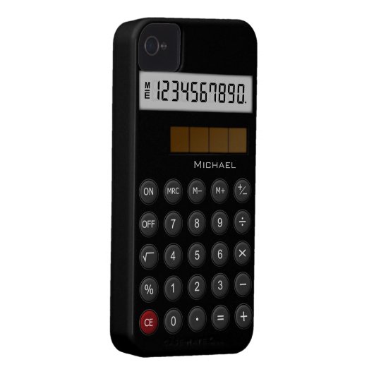 Retro Calculator Case-Mate iPhone Case (Back/Right)