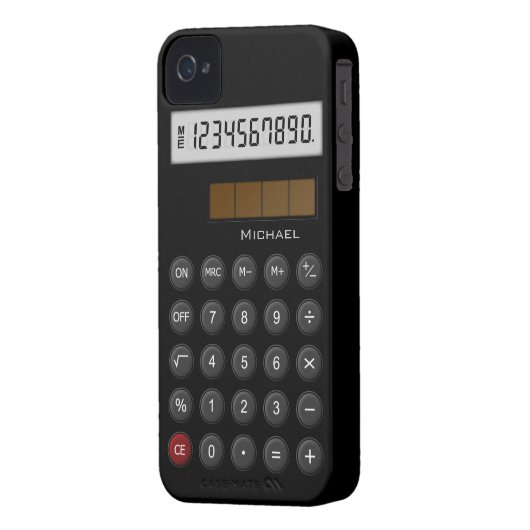 Retro Calculator Case-Mate iPhone Case (Back Left)