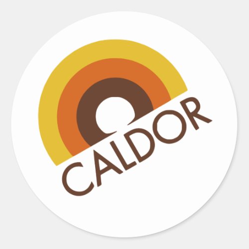 Retro Caldor Department Store Logo Classic Round Sticker