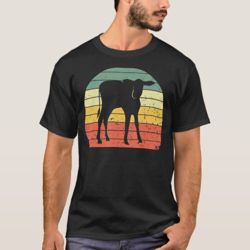 Retro Calf Vintage Calf Spirit Farm Animal  70s 80 T_Shirt