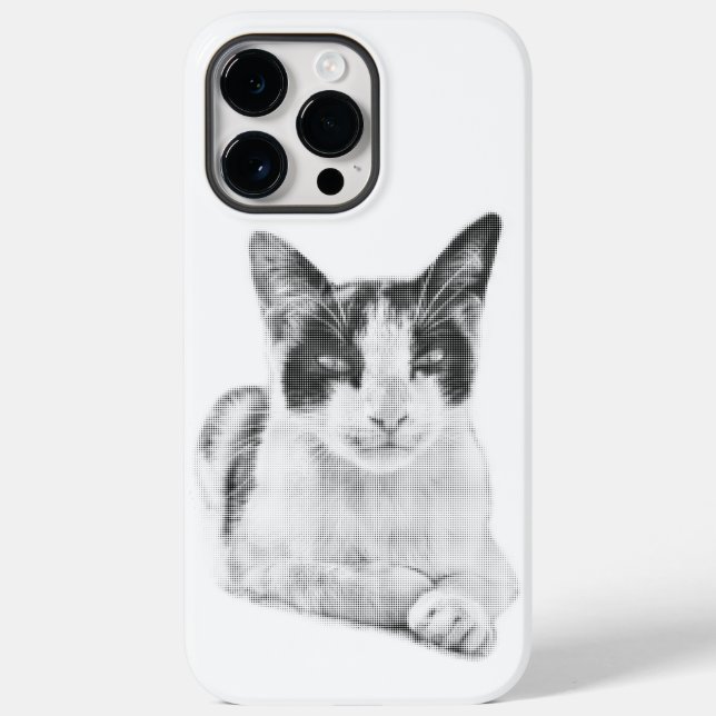 Retro Calico Halftone Case-Mate iPhone Case (Back)