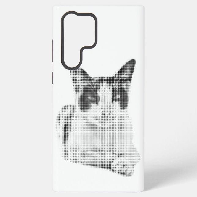 Retro Calico Halftone Samsung Galaxy Case (Back)
