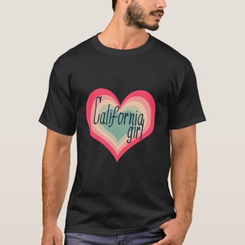 Retro California Girl Designs T_Shirt