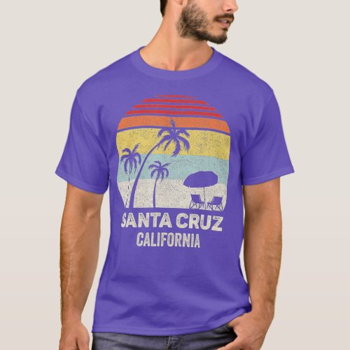 Retro California Santa Cruz Beach  Vintage  T_Shirt