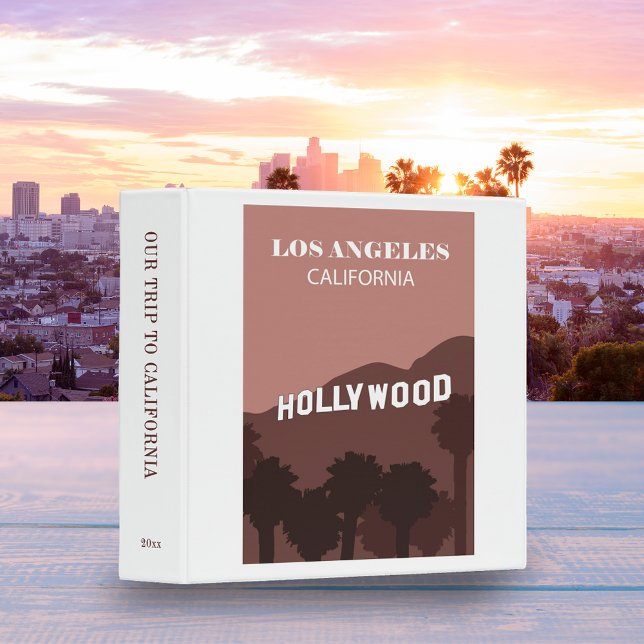 Retro California Scenery Travel Poster Scrapbook 3 Ring Binder (Creator Uploaded)