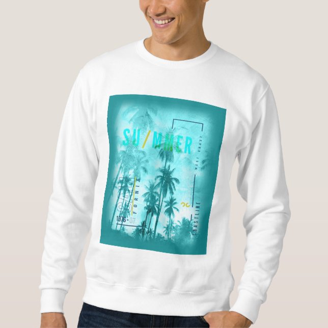 Retro California Summer Design Sweatshirt (Front)