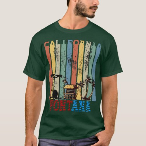 Retro California Surf Vintage Beach Fontana T_Shirt