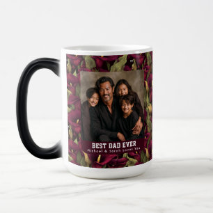 Retro Calla Lilies Flower Stepdad Photo Ceramic Color Morph Mug