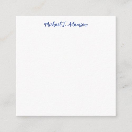 Retro Callgraphy Elegant Plain Simple White Enclosure Card