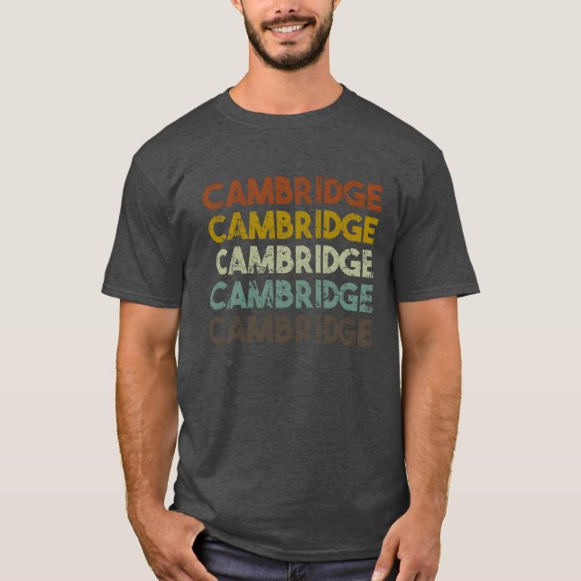 Retro Cambridge England funny T-Shirt (Front)