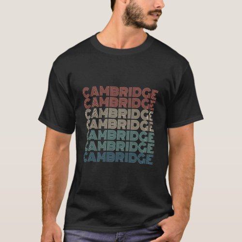 Retro Cambridge England T_Shirt