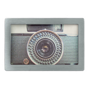 Retro camera belt buckle