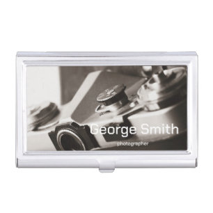Retro camera business card case