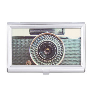 Retro camera business card case