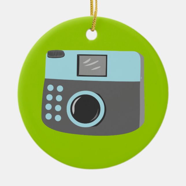 Retro Camera Ceramic Ornament (Front)