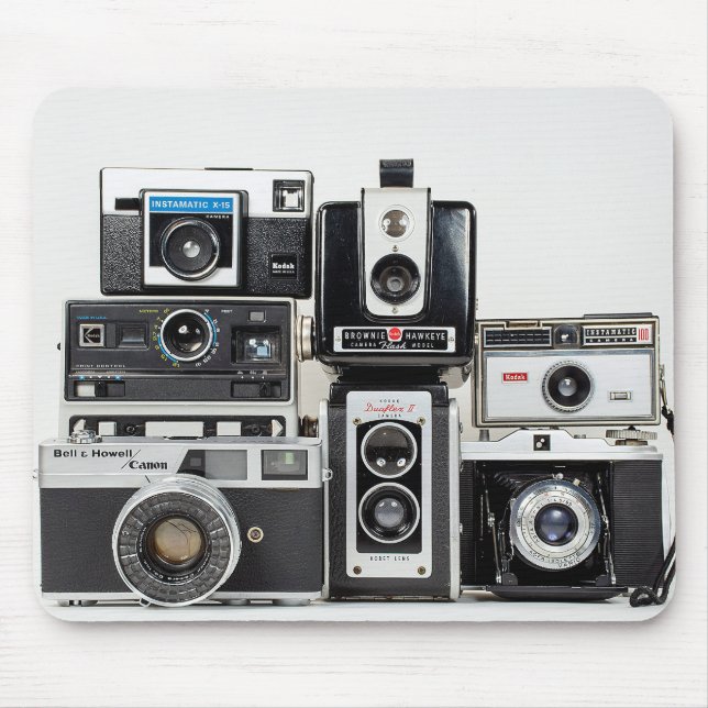 Retro Camera Collection Mouse Pad (Front)