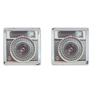 Retro camera cufflinks