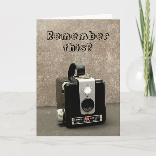 Retro Camera for getting old birthday Card